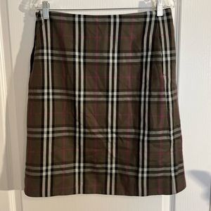 Burberry London plaid Wool Skirt